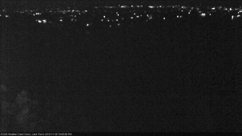 Lake Travis webcam, November 30, 2019 10:00 PM CT