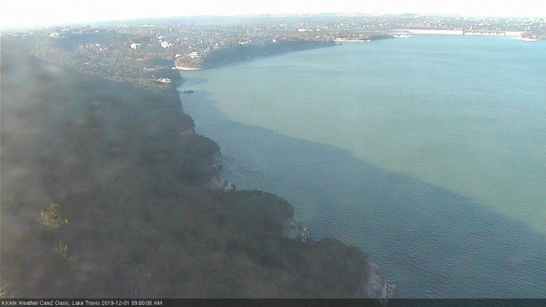 Lake Travis webcam, December 1, 2019 9:00 AM CT