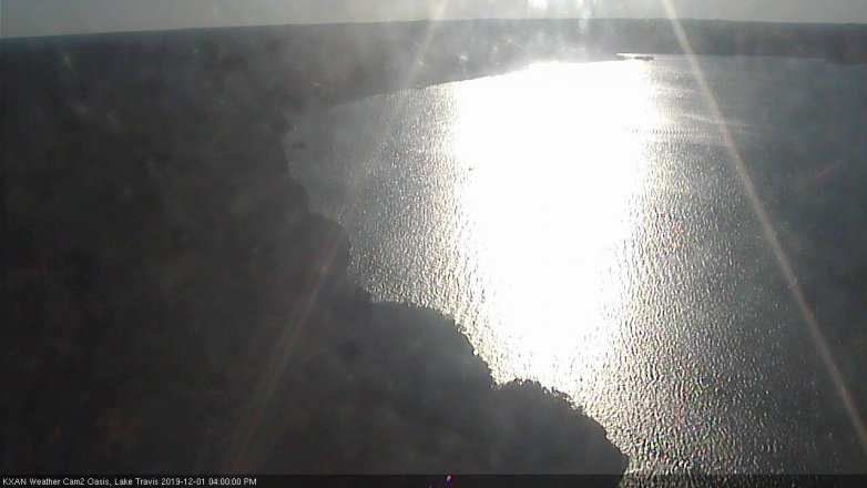 Lake Travis webcam, December 1, 2019 4:00 PM CT