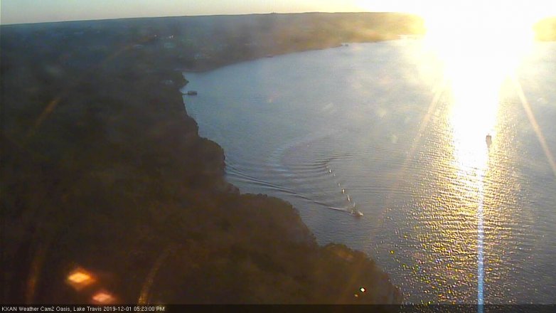 Lake Travis webcam, December 1, 2019 5:25 PM CT