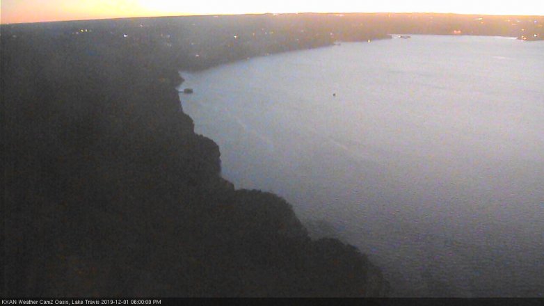 Lake Travis webcam, December 1, 2019 6:00 PM CT