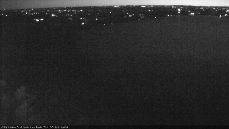 Lake Travis webcam, December 1, 2019 6:25 PM CT