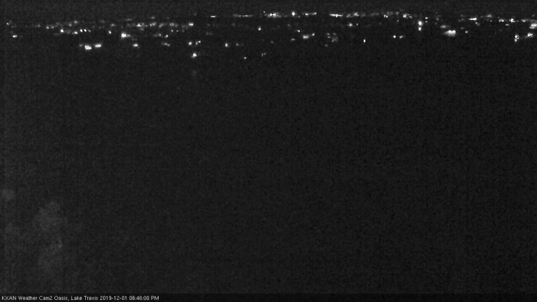 Lake Travis webcam, December 1, 2019 6:45 PM CT