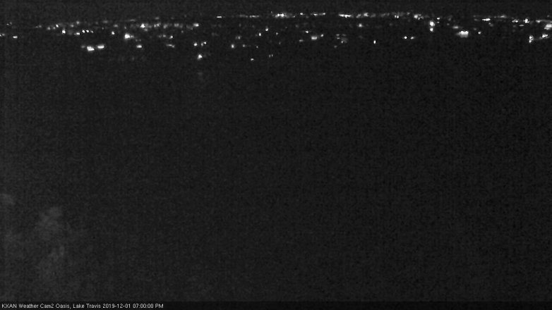 Lake Travis webcam, December 1, 2019 7:00 PM CT