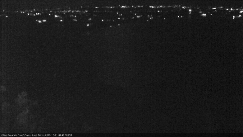 Lake Travis webcam, December 1, 2019 7:45 PM CT