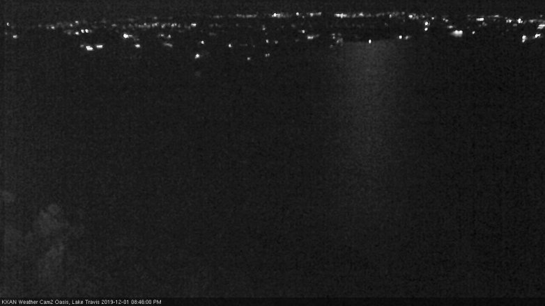 Lake Travis webcam, December 1, 2019 8:45 PM CT