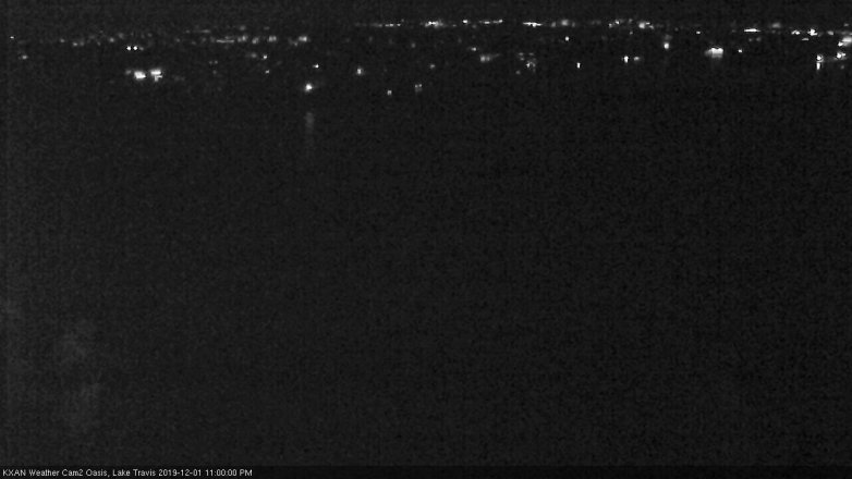 Lake Travis webcam, December 1, 2019 11:00 PM CT