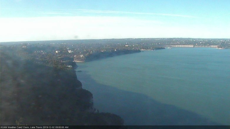 Lake Travis webcam, December 2, 2019 9:00 AM CT