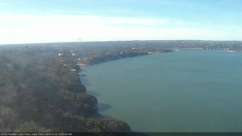 Lake Travis webcam, December 2, 2019 10:00 AM CT