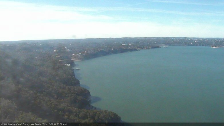 Lake Travis webcam, December 2, 2019 10:25 AM CT