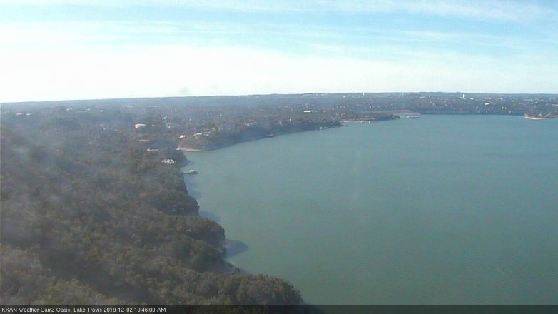 Lake Travis webcam, December 2, 2019 10:45 AM CT