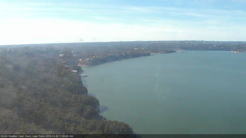 Lake Travis webcam, December 2, 2019 11:00 AM CT