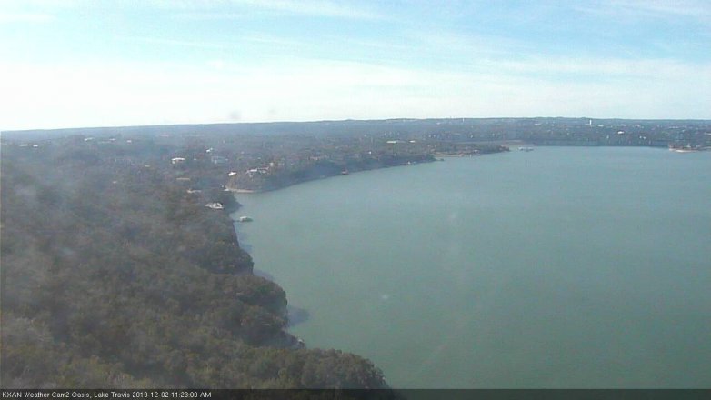 Lake Travis webcam, December 2, 2019 11:25 AM CT