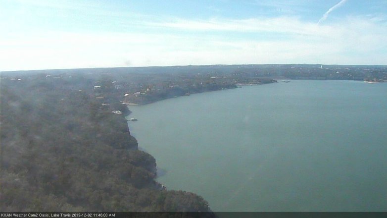Lake Travis webcam, December 2, 2019 11:45 AM CT