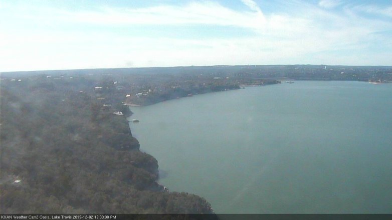 Lake Travis webcam, December 2, 2019 12:00 PM CT