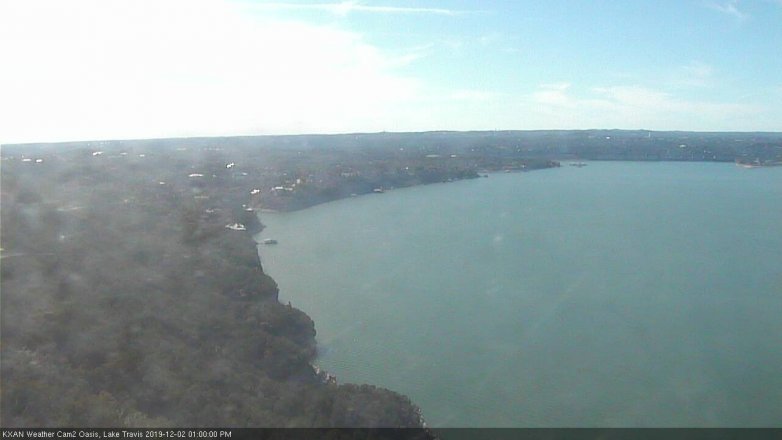 Lake Travis webcam, December 2, 2019 1:00 PM CT
