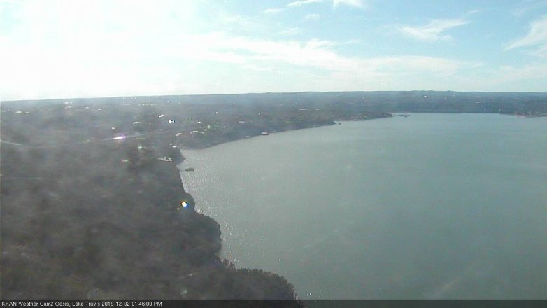 Lake Travis webcam, December 2, 2019 1:45 PM CT