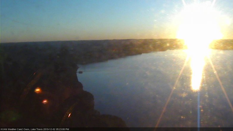 Lake Travis webcam, December 2, 2019 5:25 PM CT
