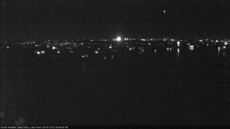 Lake Travis webcam, December 2, 2019 6:45 PM CT