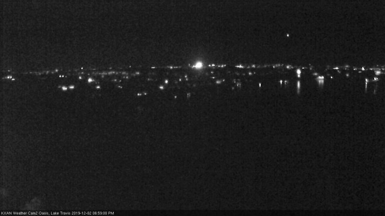 Lake Travis webcam, December 2, 2019 7:00 PM CT