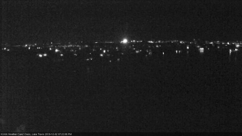 Lake Travis webcam, December 2, 2019 7:25 PM CT