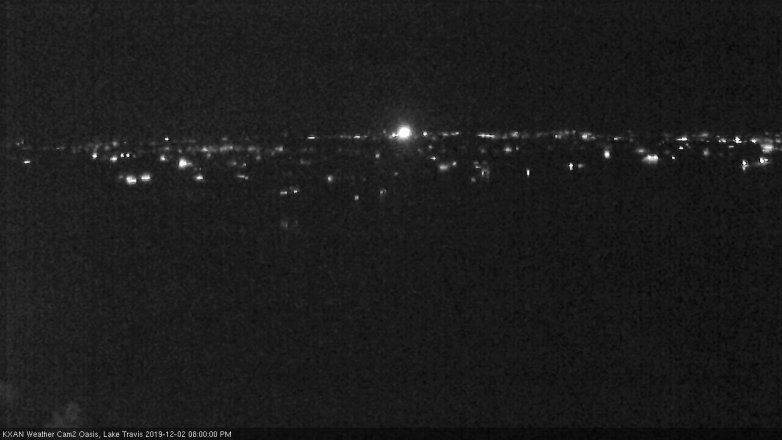 Lake Travis webcam, December 2, 2019 8:00 PM CT