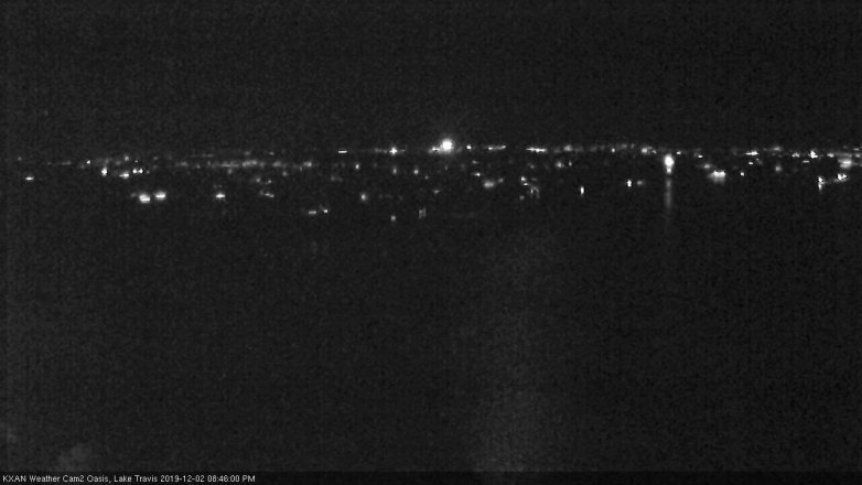 Lake Travis webcam, December 2, 2019 8:45 PM CT