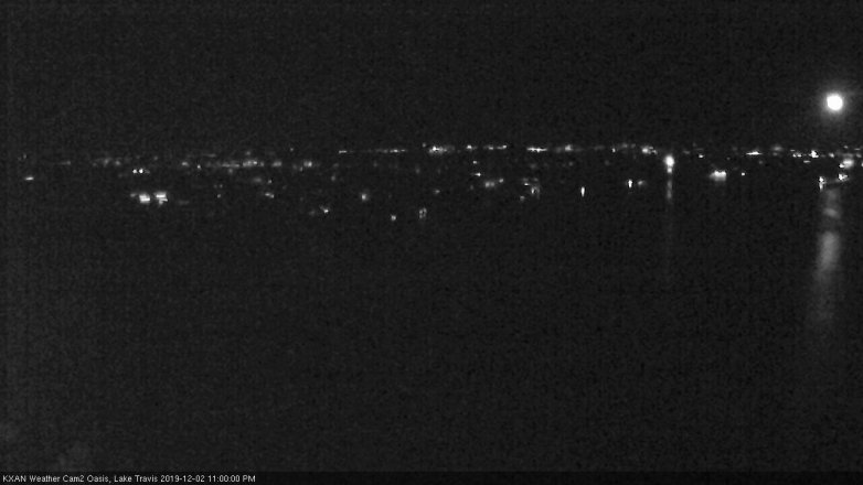 Lake Travis webcam, December 2, 2019 11:00 PM CT