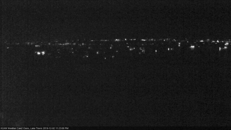 Lake Travis webcam, December 2, 2019 11:25 PM CT