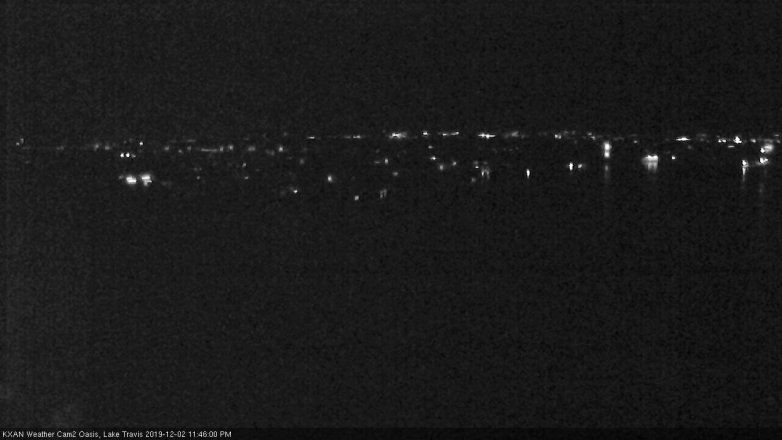 Lake Travis webcam, December 2, 2019 11:45 PM CT