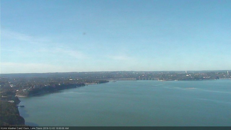 Lake Travis webcam, December 3, 2019 10:00 AM CT