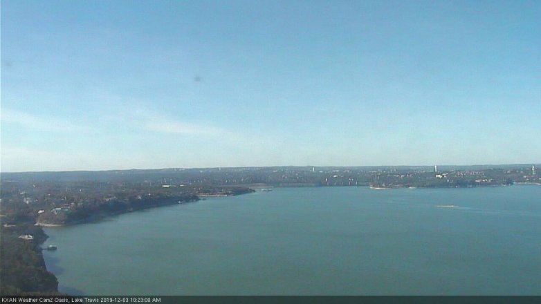 Lake Travis webcam, December 3, 2019 10:25 AM CT