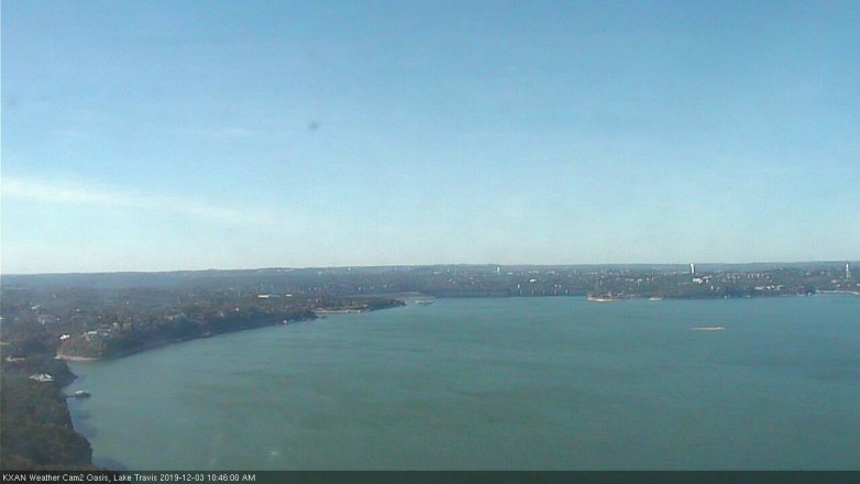 Lake Travis webcam, December 3, 2019 10:45 AM CT