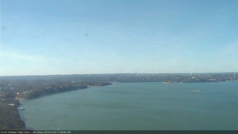 Lake Travis webcam, December 3, 2019 11:00 AM CT
