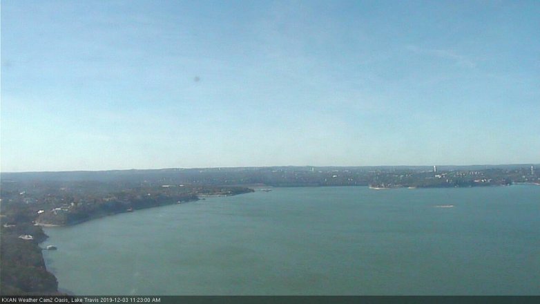 Lake Travis webcam, December 3, 2019 11:25 AM CT