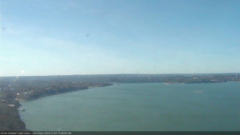 Lake Travis webcam, December 3, 2019 11:45 AM CT