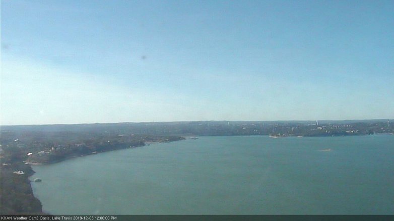Lake Travis webcam, December 3, 2019 12:00 PM CT