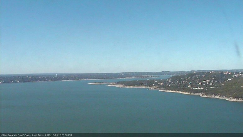 Lake Travis webcam, December 3, 2019 12:25 PM CT