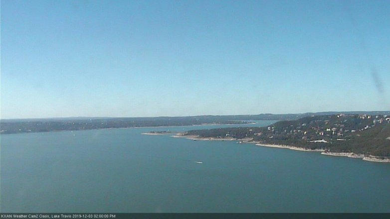 Lake Travis webcam, December 3, 2019 2:00 PM CT