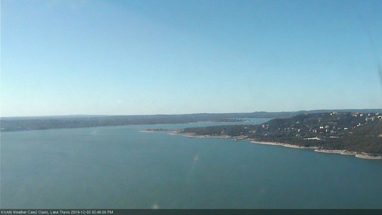 Lake Travis webcam, December 3, 2019 2:45 PM CT