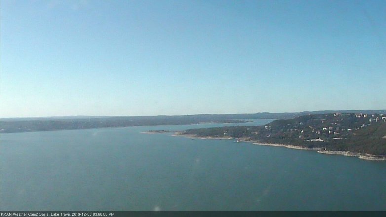 Lake Travis webcam, December 3, 2019 3:00 PM CT