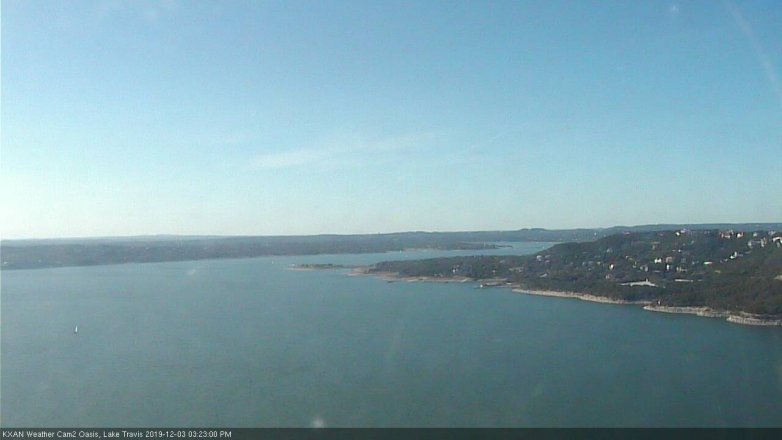 Lake Travis webcam, December 3, 2019 3:25 PM CT