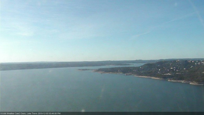 Lake Travis webcam, December 3, 2019 3:45 PM CT