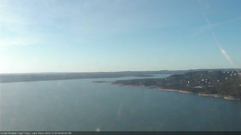 Lake Travis webcam, December 3, 2019 4:00 PM CT