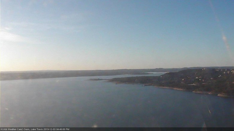 Lake Travis webcam, December 3, 2019 4:45 PM CT