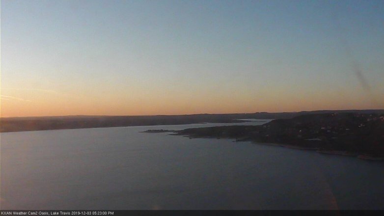 Lake Travis webcam, December 3, 2019 5:25 PM CT