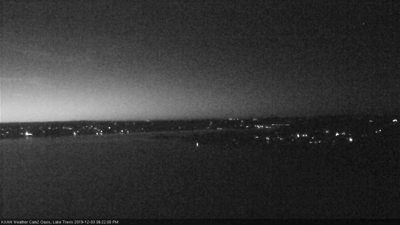 Lake Travis webcam, December 3, 2019 6:25 PM CT