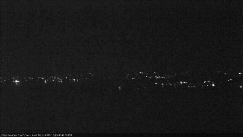 Lake Travis webcam, December 3, 2019 6:45 PM CT