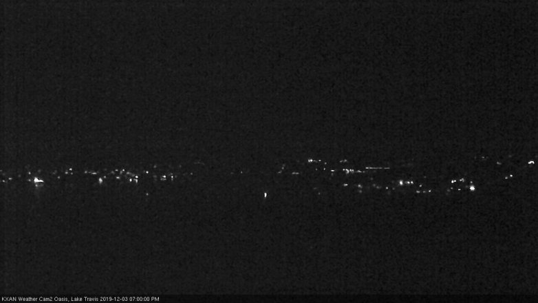 Lake Travis webcam, December 3, 2019 7:00 PM CT