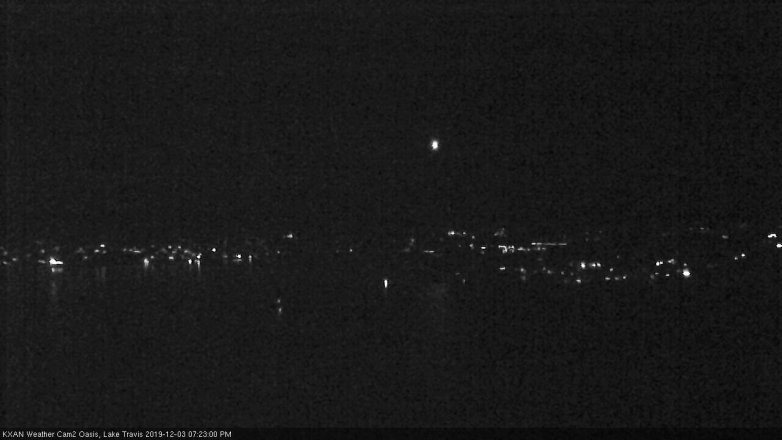 Lake Travis webcam, December 3, 2019 7:25 PM CT